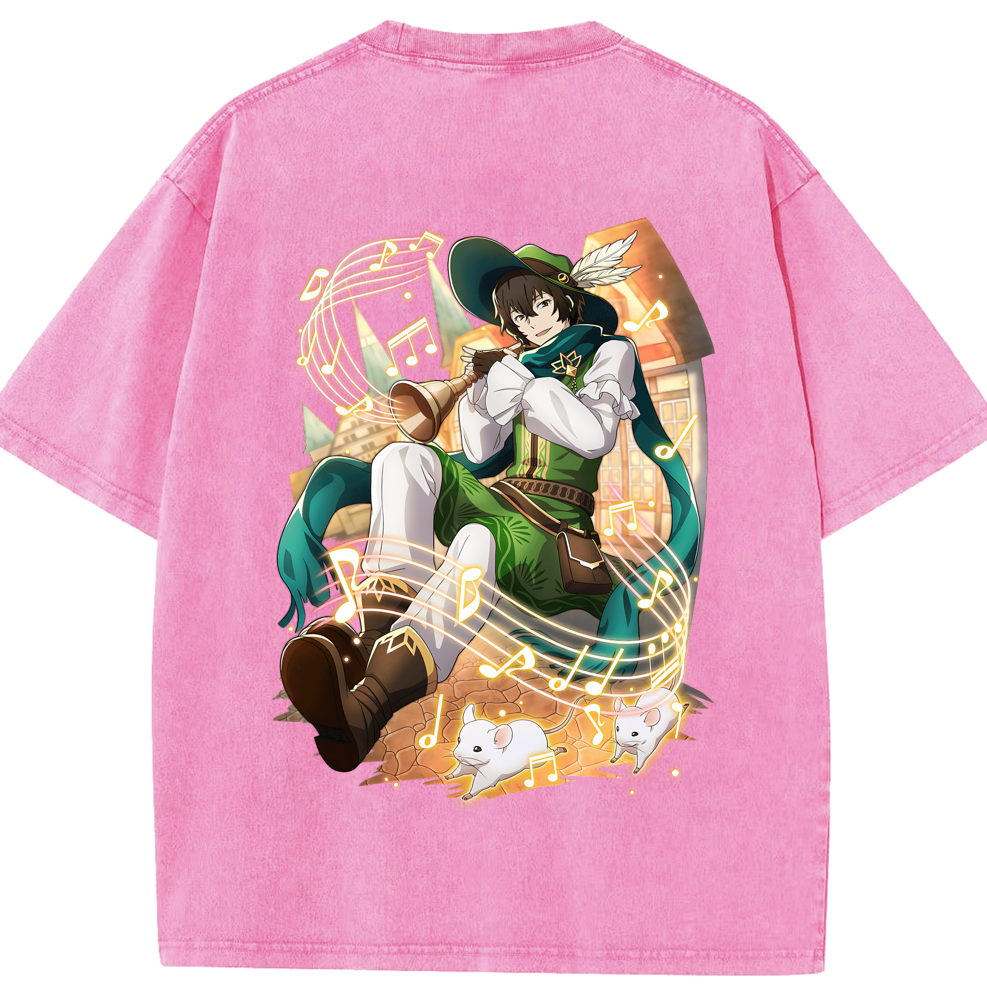 （画像用） 文豪ストレイドッグス Bungo Stray Dogs 綿100% ヴィンテージ風 半袖Tシャツ（背面プリント）